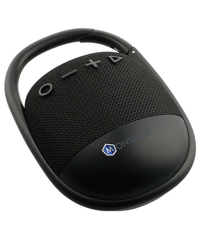Fabric Clip Portable Waterproof Bluetooth Speaker - Black
