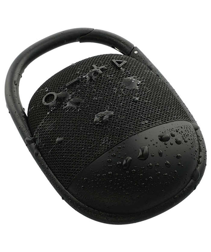 Fabric Clip Portable Waterproof Bluetooth Speaker - Black