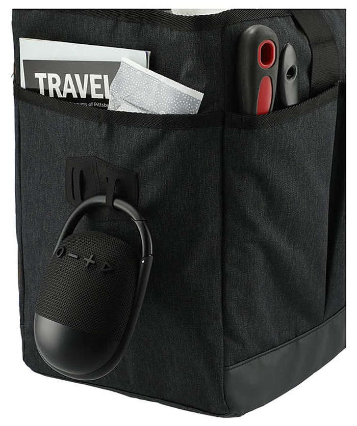 Fabric Clip Portable Waterproof Bluetooth Speaker - Black