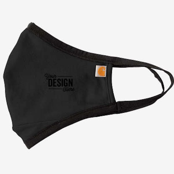Customized Carhartt Cotton Stretch Face Mask (3 pack) - Black