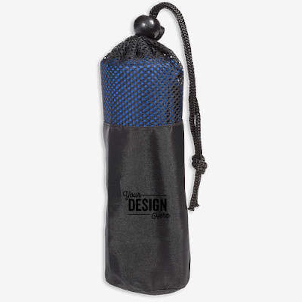 Microfiber Quick Dry Cooling Towel with Pouch - Blue
