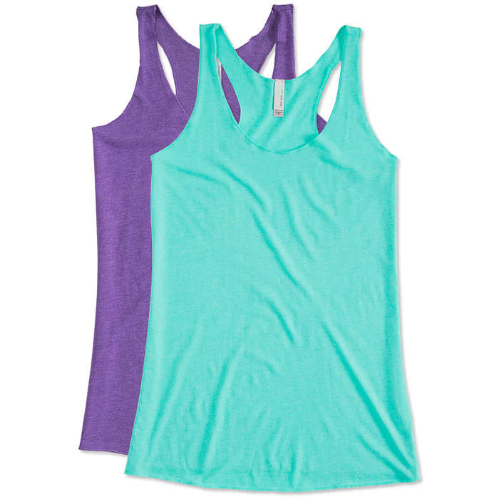 Next Level Women's Tri-Blend Racerback Tank - Tahiti Blue