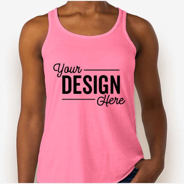 Bella + Canvas Women's Flowy Racerback Tank - Neon Pink