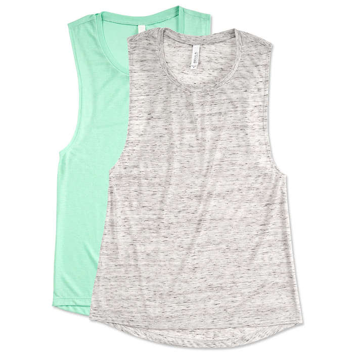 Bella + Canvas Women's Flowy Muscle Tank - White Marble