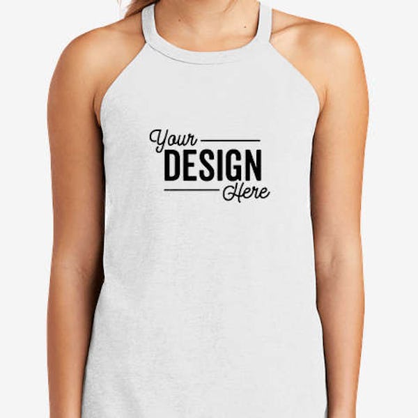 District Women's Tri-Blend Rocker Tank - White