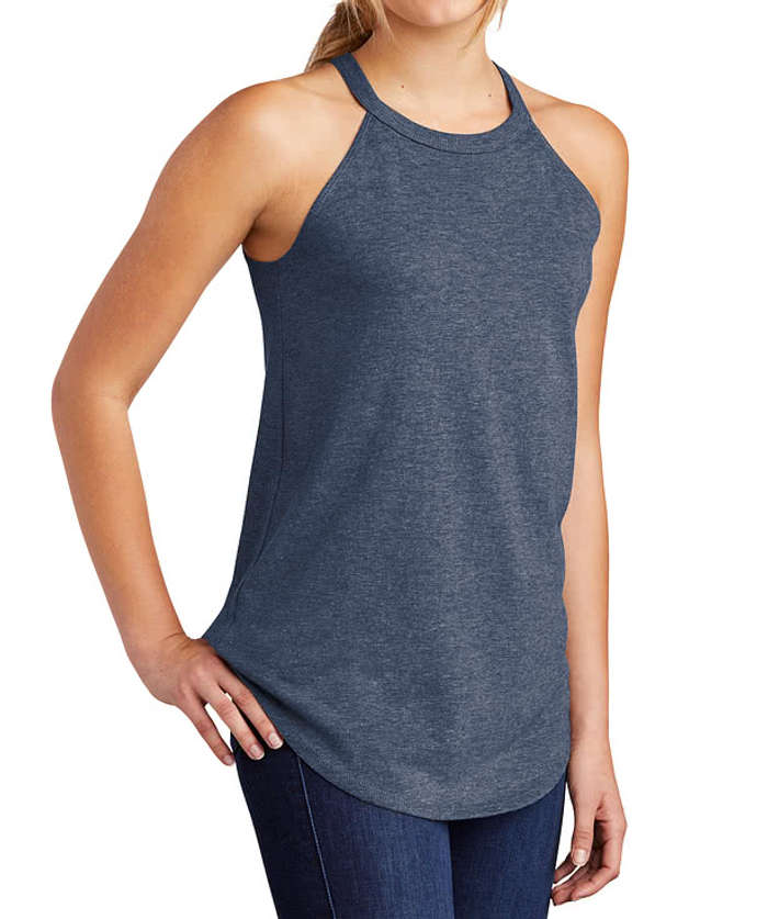District Women's Tri-Blend Rocker Tank - White