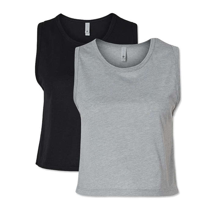 Next Level Women's Festival Lightweight Cropped Tank - Stonewashed Denim