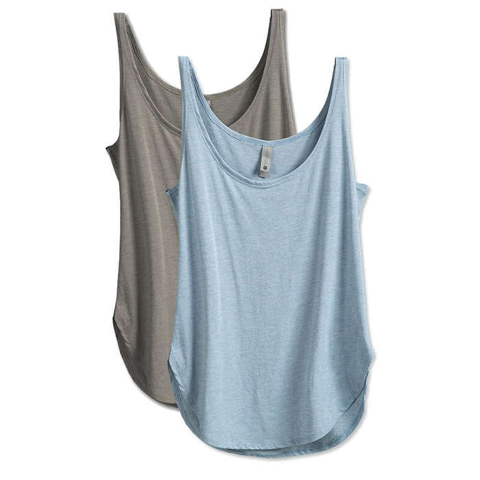 Next Level Women's Festival Side Slit Tank - Stonewash Denim