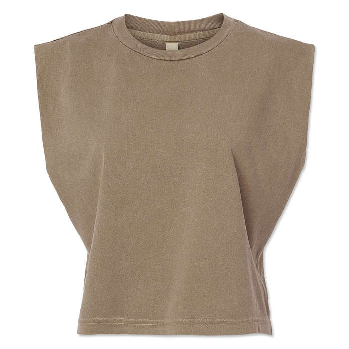 American Apparel Women's Garment Dyed Boxy Muscle Tank - Faded Cream