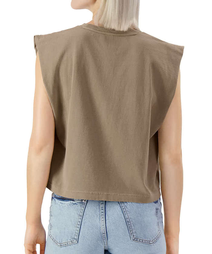 American Apparel Women's Garment Dyed Boxy Muscle Tank - Faded Cream
