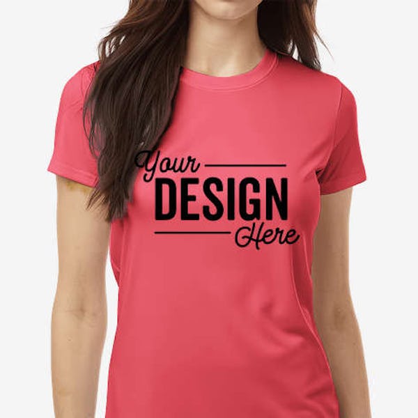 AllPro Women's Interlock UPF 50 Performance Shirt - Bright Pink