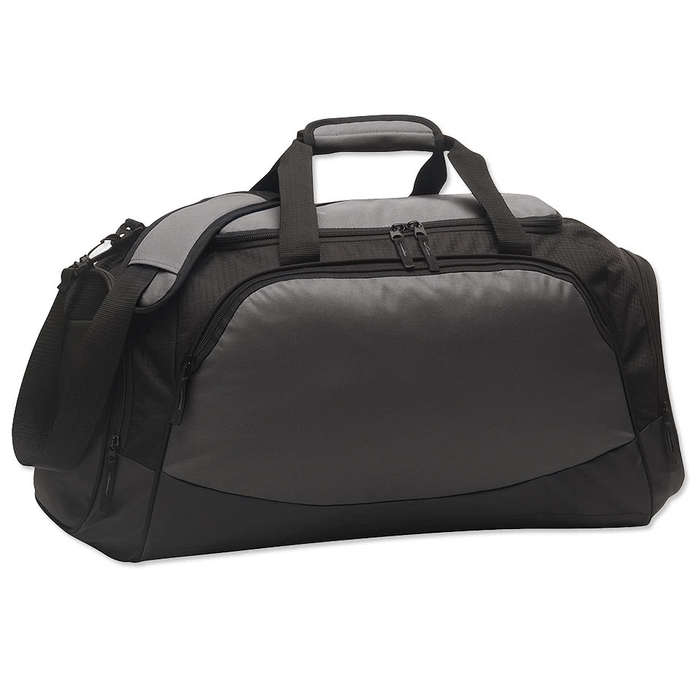 Port Authority Medium Active Duffel Bag - Embroidered - True Red / Black