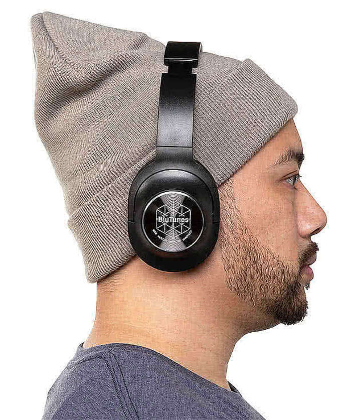 Laser Engraved BluTunes Wireless Headphones - Black