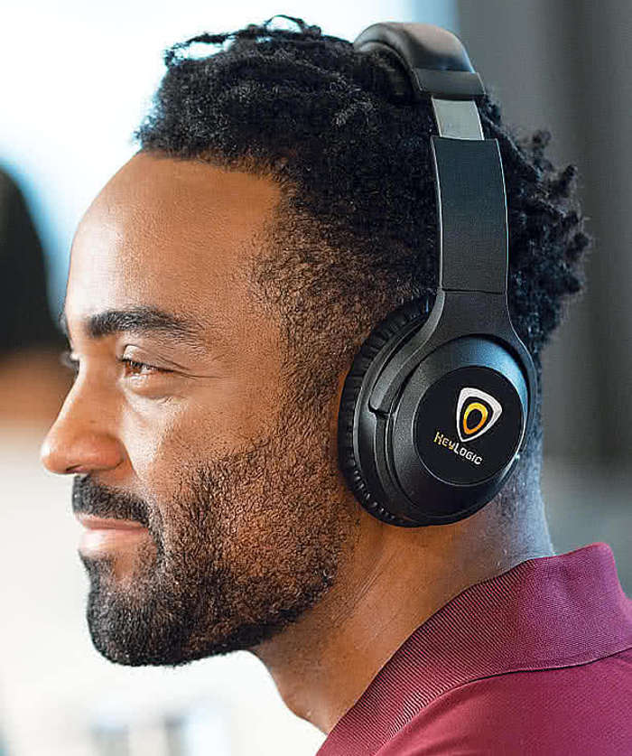 Hush Active Noise Cancelling Bluetooth Headphones - Black