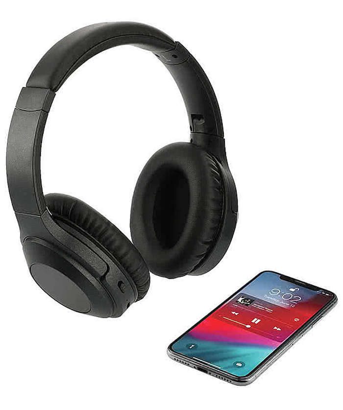 Hush Active Noise Cancelling Bluetooth Headphones - Black
