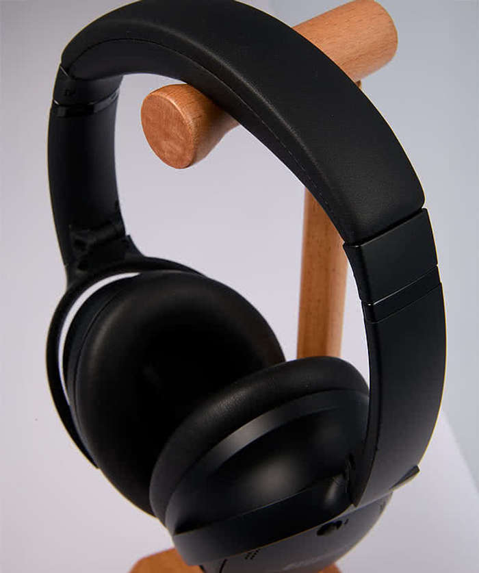 Laser Engraved Desk Tune FSC Wood Headphone Stand - Wood(WD)