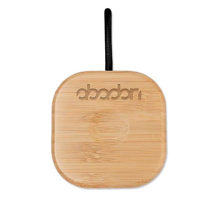 Laser Engraved Bamboo Wireless Earbuds & Watch Charger - Black / Bamboo