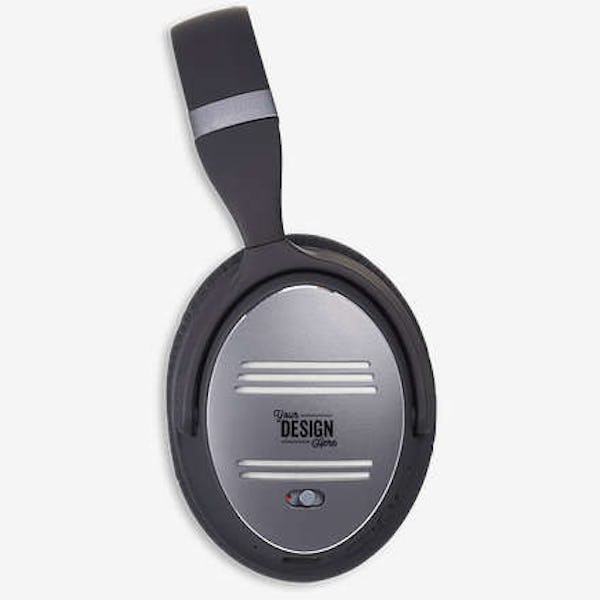 Laser Engraved ifidelity Noise Cancelling Bluetooth Headphones - Black