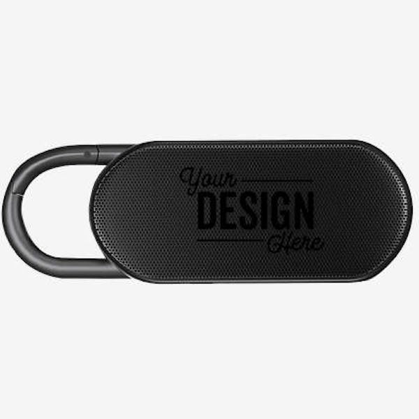 Full Color Clip Buddies Wireless Speaker and Earbuds - Black