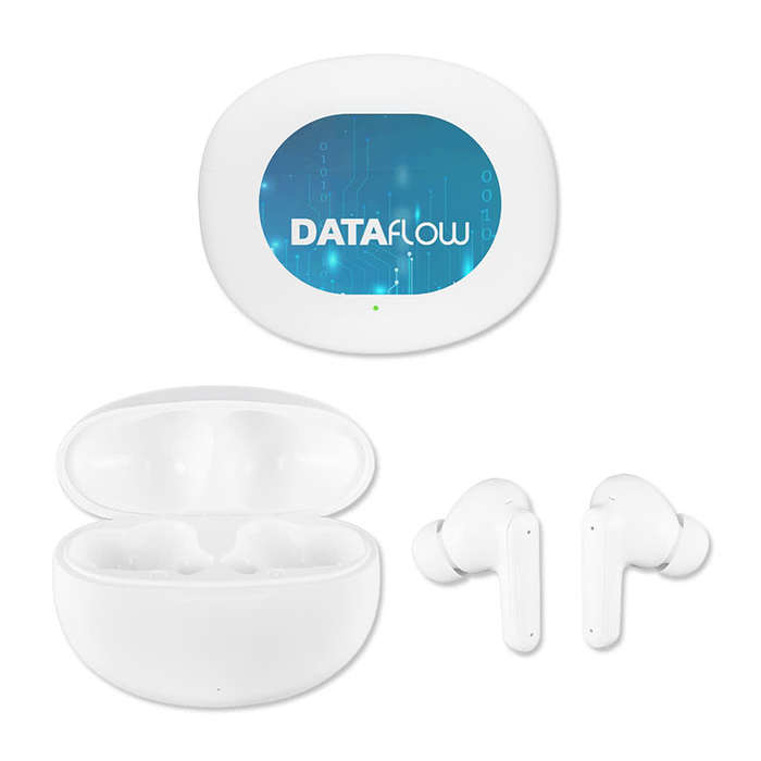 Full Color 2 Buds Pro Recycled Wireless ANC Earbuds - White