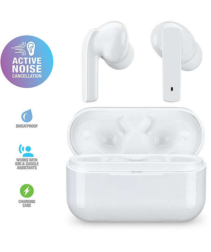 iLive Truly Wireless Earbuds with Active Noise Canceling - White