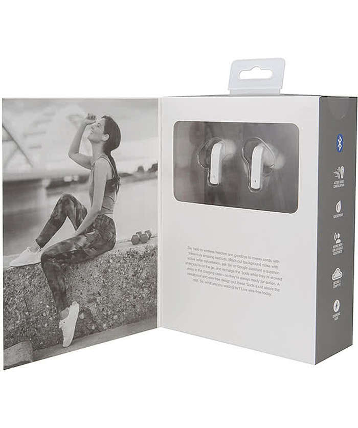 iLive Truly Wireless Earbuds with Active Noise Canceling - White