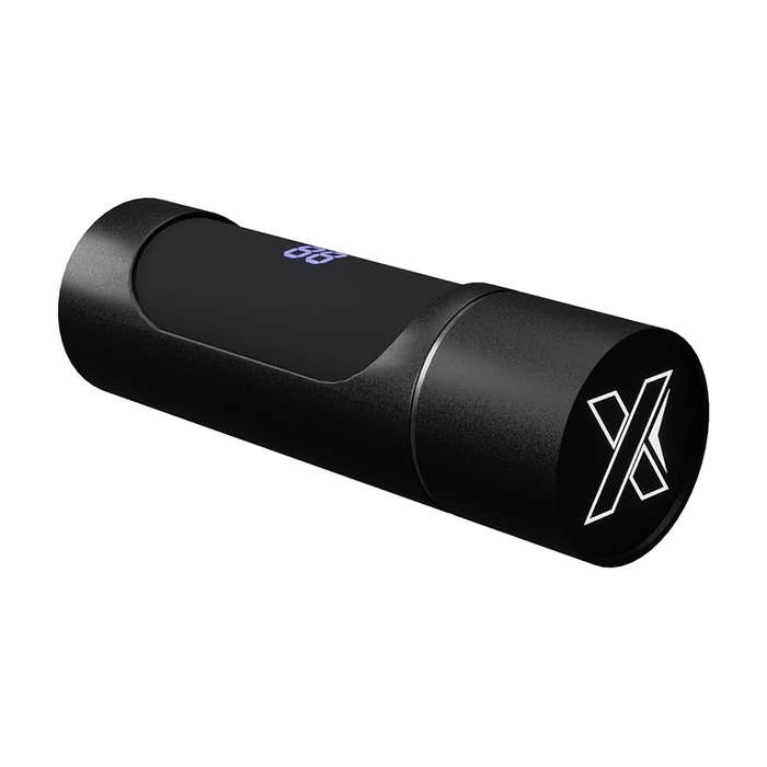 Laser Engraved SCX Innovative Design Wireless Earbuds and Charging Case - Black