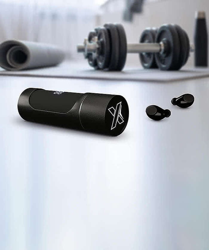 Laser Engraved SCX Innovative Design Wireless Earbuds and Charging Case - Black 3 Laser Engraved SCX Innovative Design Wireless Earbuds and Charging Case - Black
