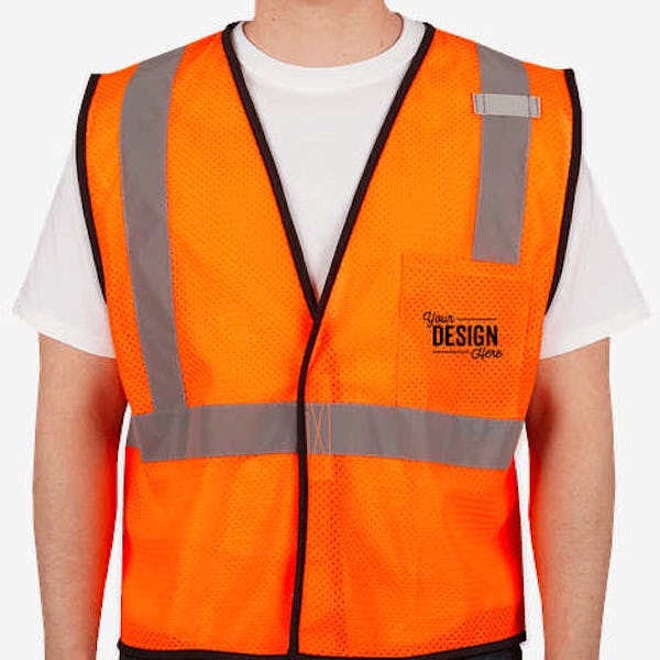 Kishigo Class 2 Mesh Safety Vest - Orange
