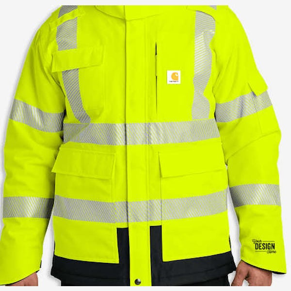 Carhartt Class 3 Waterproof Heavyweight Insulated Safety Jacket - Brite Lime