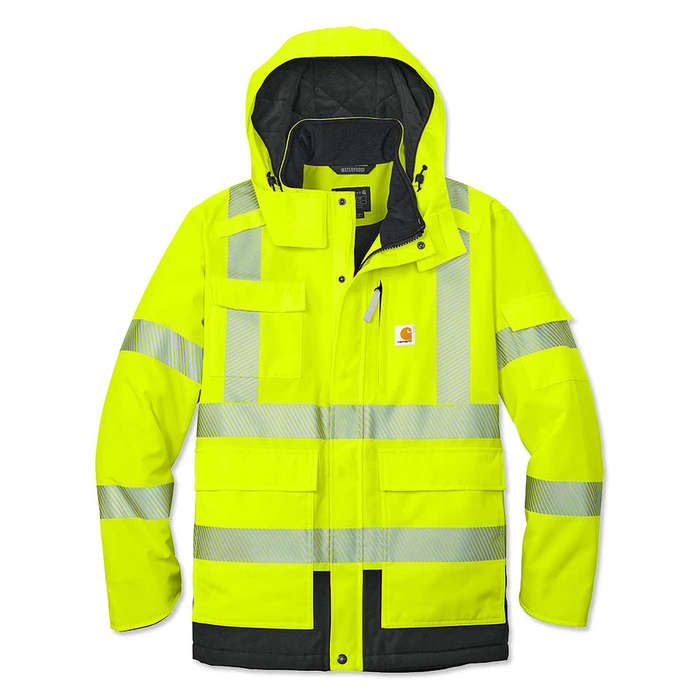 Carhartt Class 3 Waterproof Heavyweight Insulated Safety Jacket - Brite Lime