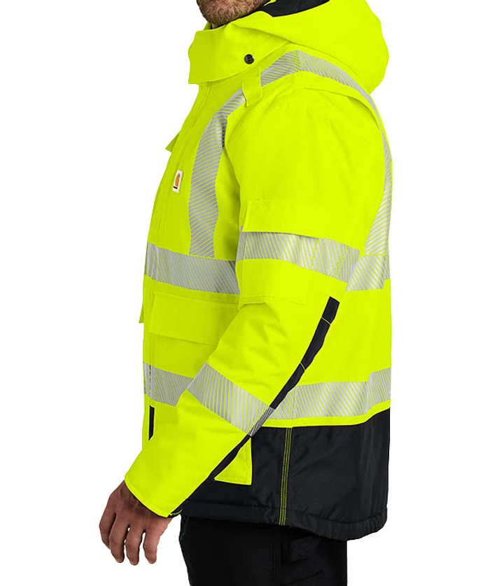 Carhartt Class 3 Waterproof Heavyweight Insulated Safety Jacket - Brite Lime