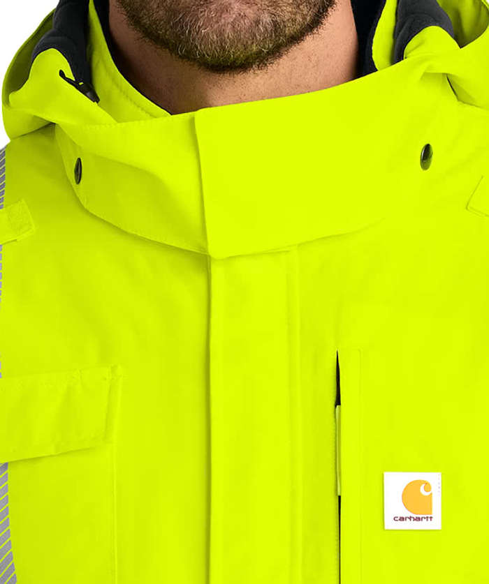 Carhartt Class 3 Waterproof Heavyweight Insulated Safety Jacket - Brite Lime