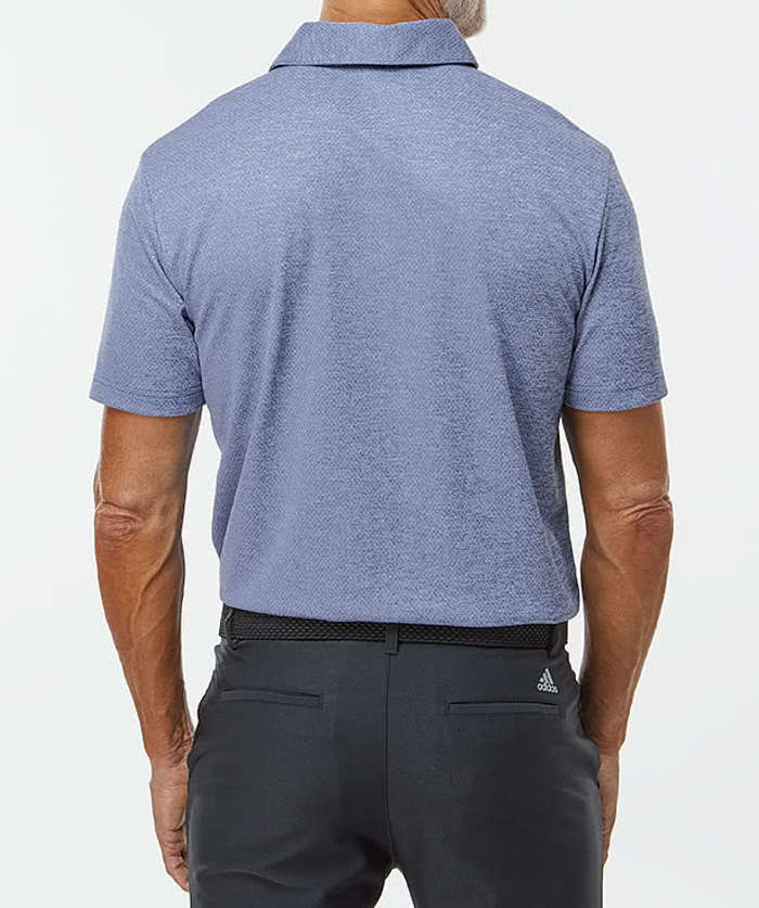 Adidas Space Dyed Recycled Performance Polo - Grey One Heather 5 Adidas Space Dyed Recycled Performance Polo - Grey One Heather