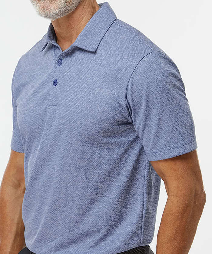 Adidas Space Dyed Recycled Performance Polo - Grey One Heather 6 Adidas Space Dyed Recycled Performance Polo - Grey One Heather