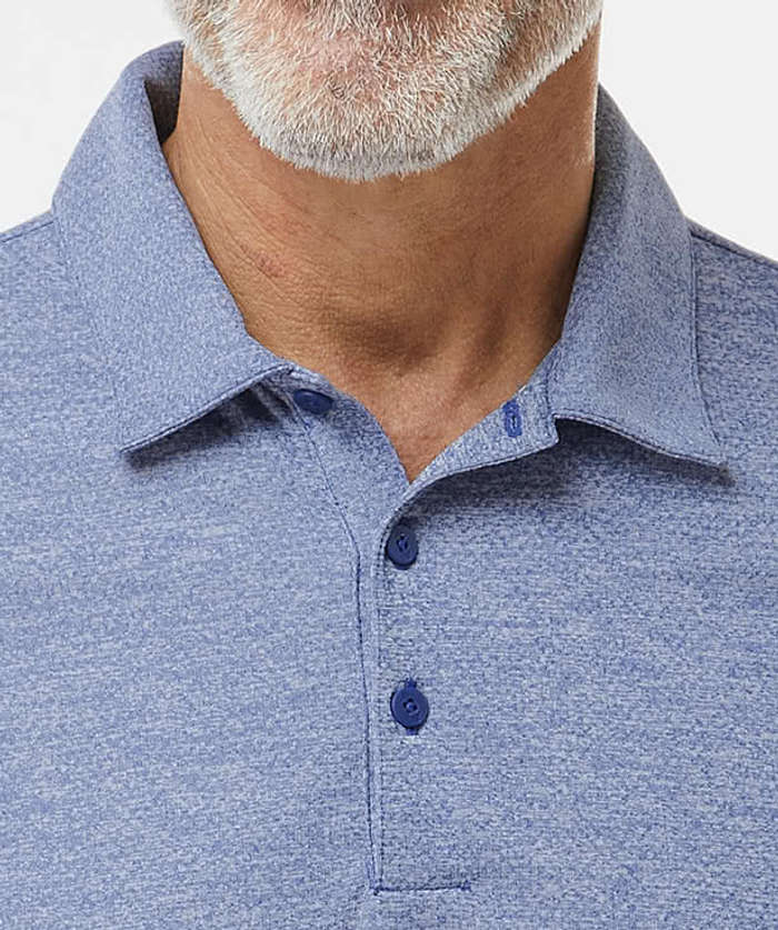 Adidas Space Dyed Recycled Performance Polo - Grey One Heather 7 Adidas Space Dyed Recycled Performance Polo - Grey One Heather