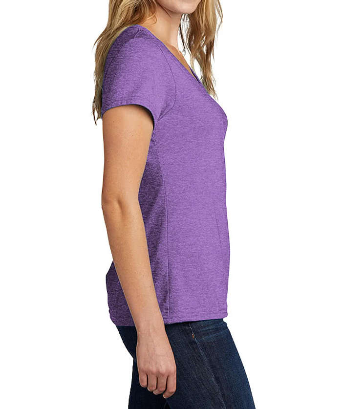 Port & Company Women's Core Tri-Blend V-Neck T-shirt - Black Heather 5 Port & Company Women's Core Tri-Blend V-Neck T-shirt - Black Heather