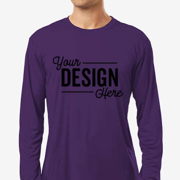 AllPro Interlock UPF 50 Long Sleeve Performance Shirt - Purple