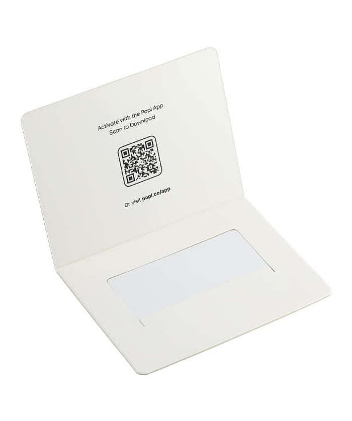 Full Color Popl Digital Business Card - White