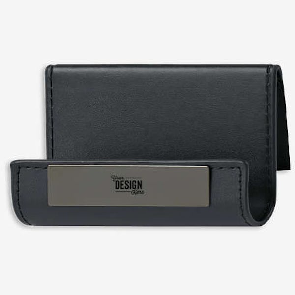 Laser Engraved Execu-Buddy Card and Media Stand - Black