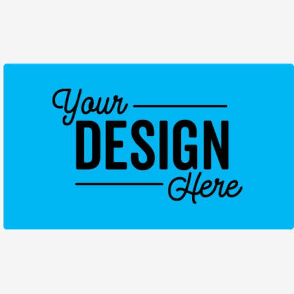 2" x 3.5" Horizontal Solid Plastic Business Cards - Columbia Blue