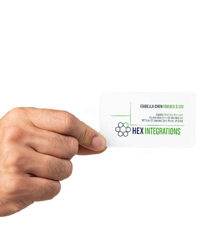 2" x 3.5" Horizontal Solid Plastic Business Cards - Columbia Blue 3 2" x 3.5" Horizontal Solid Plastic Business Cards - Columbia Blue