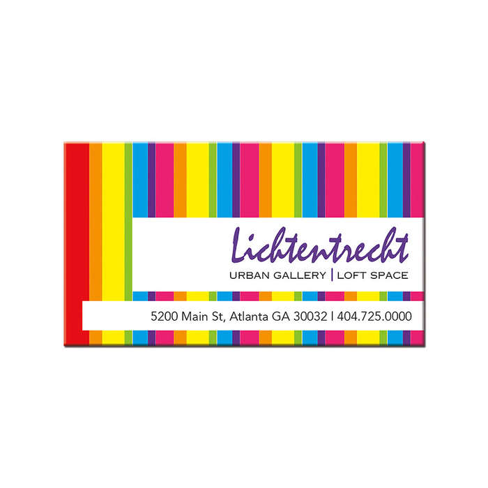 Full Color Large Business Card Magnet - White