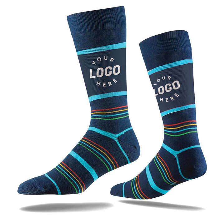 Business Crew Dress Socks - Navy Spectrum
