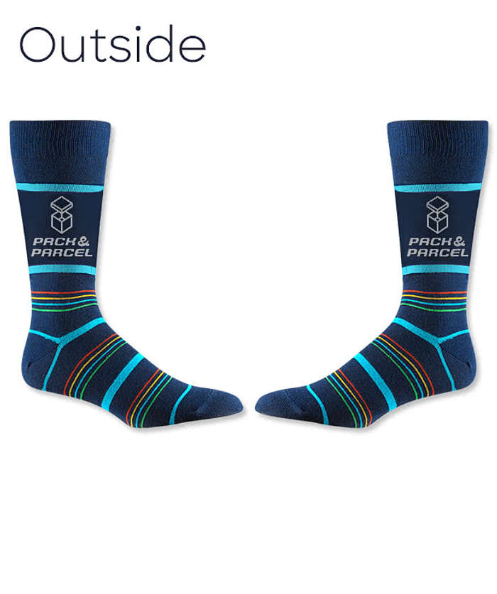 Business Crew Dress Socks - Navy Spectrum