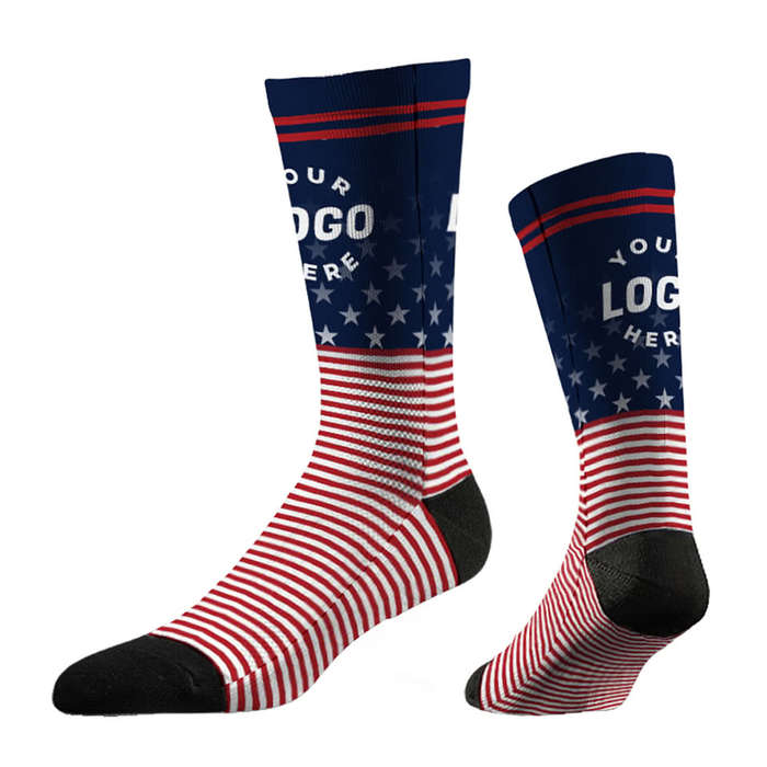 4th of July Crew Socks - Flag