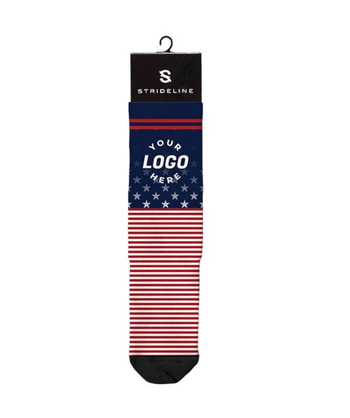 4th of July Crew Socks - Flag