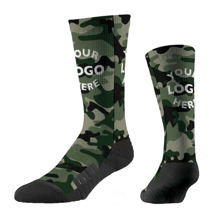 Basic Camo Premium Crew Socks - Green