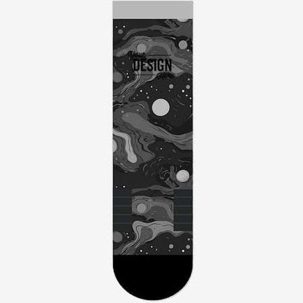 Abstract Oil Premium Crew Socks - Black