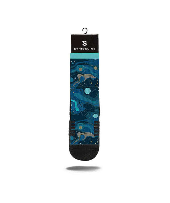 Abstract Oil Premium Crew Socks - Black